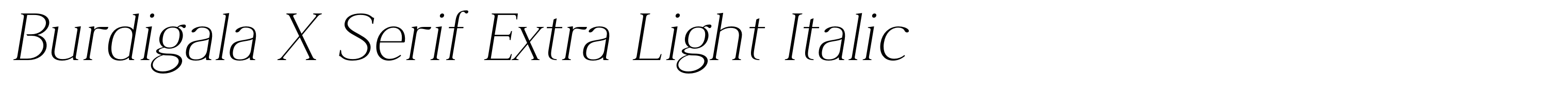 Burdigala X Serif Extra Light Italic